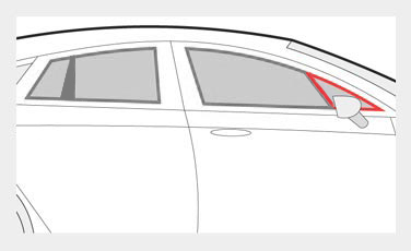 passenger vent glass
