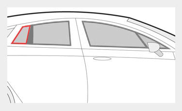 passenger vent glass