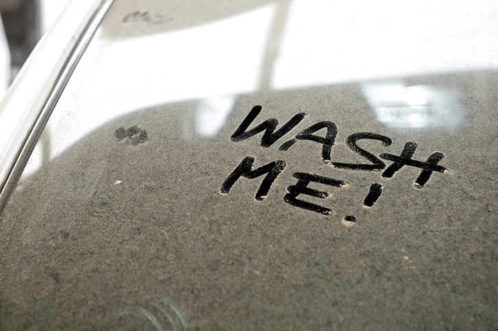 Dirty car windshield ready for a wash in Edmonton & Leduc